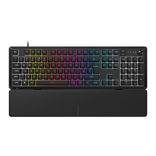 CORSAIR SKIFF 100 Wired Black UK Full Size RGB Membrane Gaming Keyboard : image 2