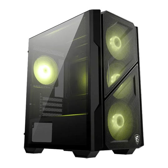 MSI MAG FORGE M110R AIRFLOW Black Tempered Glass MicroATX Tower PC Case : image 1