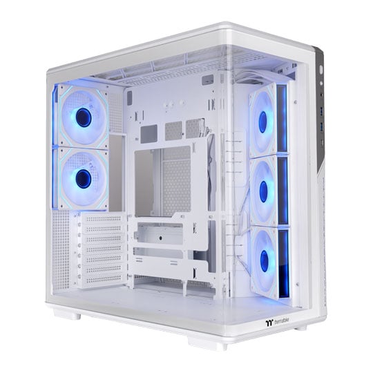 Thermaltake View 590 TG ARGB Snow White Dual Chamber Mid Tower Tempered Glass PC Case