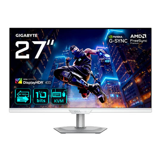 Open Box Gigabyte M27UP ICE 27" 4K 160Hz / FHD 320Hz Dual Mode IPS Gaming Monitor : image 1