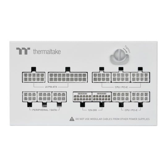 Thermaltake Dockpower FI 1000W Snow Full Modular 80+ Gold ATX 3.1 White Power Supply : image 4