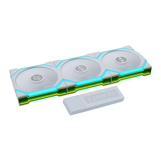 Lian Li Uni Fan SL Flex 120mm White Reverse Blade ARGB PWM Triple Fan Pack