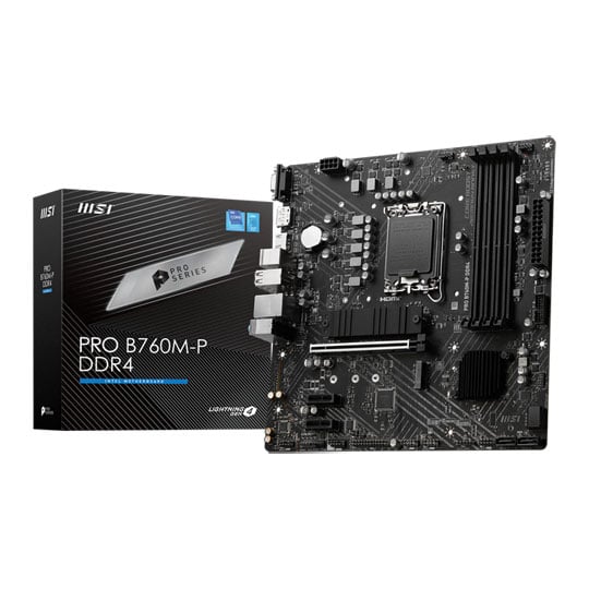 Refurbished MSI Intel PRO B760M-P DDR4 Micro-ATX Motherboard : image 1