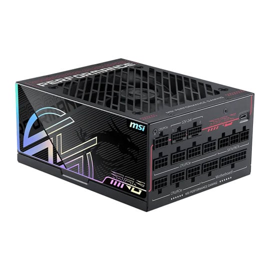 MSI MPG AI1300TS PCIE5 1300W Fully Modular 80+ Titanium ATX 3.1 Black Power Supply