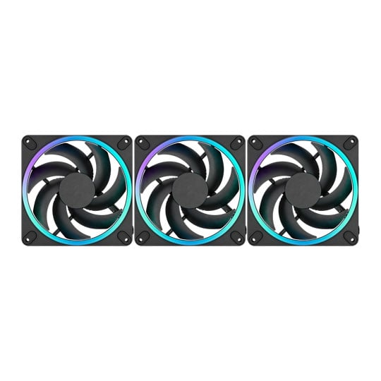 Refurbished Fractal Design Momentum 14 RGB 140mm Fractal-Connect PWM Cooling Fan Black (3-Pack) : image 2