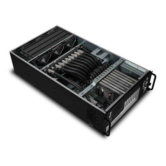 3XS EGX N8-1E-4U Fluid , 8x 96GB RTX PRO 6000, AMD Ryzen EPYC 9575F, 1TB DDR5, 2TB SSD, Scan AI PC : image 1