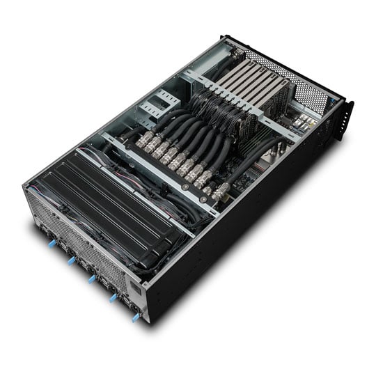 3XS EGX N8-1E-4U Fluid , 8x 96GB RTX PRO 6000, AMD Ryzen EPYC 9575F, 1TB DDR5, 2TB SSD, Scan AI PC : image 4