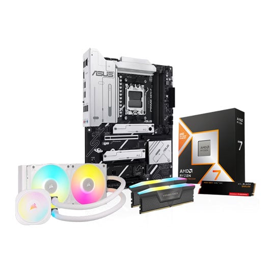 ASUS PRIME X870-P + AMD Ryzen 7 9800X3D + CORSAIR 240mm AIO + 16GB CORSAIR DDR5 + 1TB WD SSD Bundle : image 1