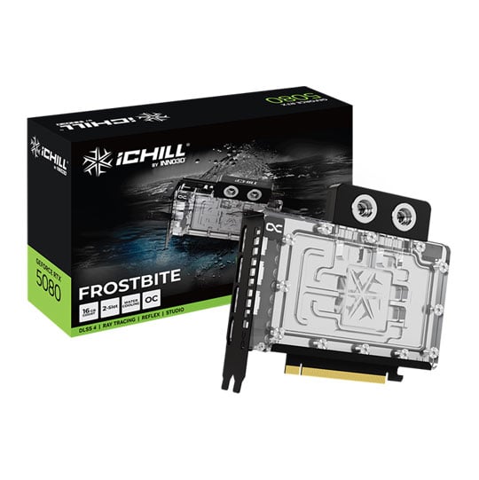 INNO3D NVIDIA GeForce RTX 5080 iCHILL FROSTBITE 32GB Blackwell Graphics Card : image 1