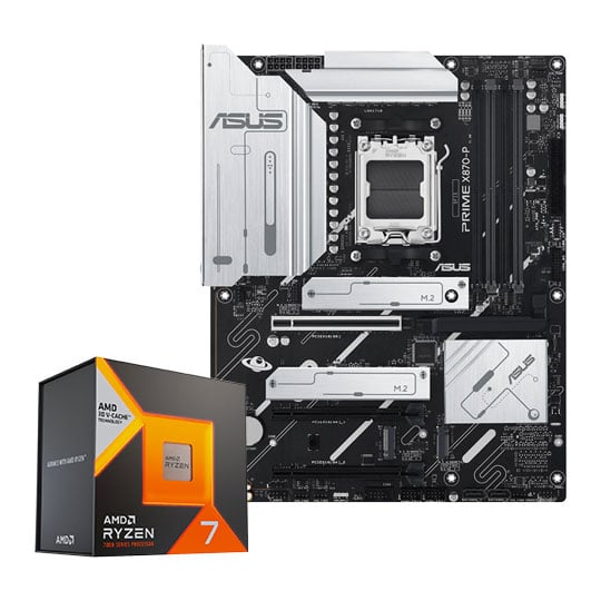ASUS Prime X870-P + AMD Ryzen 7 7700X3D CPU/Motherboard Bundle : image 1