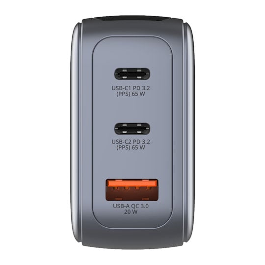 Verbatim Mini GaN Charger 65W 3-Port PD3.2 / QC3 Travel Wall Charger : image 3