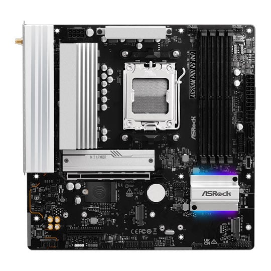 ASRock A620AM Pro RS WIFI DDR5 PCIe 4.0 microATX Motherboard : image 2