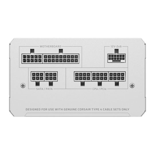 CORSAIR RM850e ThermalProtect 850W Fully Modular Cybenetics Platinum ATX 3.1 White Power Supply : image 3