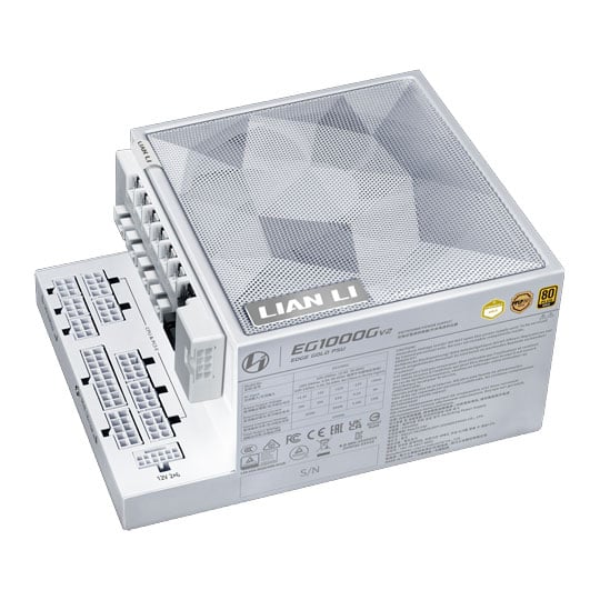 Lian Li EDGE Gold V2 1000W Cybenetics Gold ATX 3.1 White Power Supply with EDGE Hub V2 Controller Lian Li EDGE Gold V2 1000W Cybenetics Gold ATX 3.1 White Power Supply with EDGE Hub V2 Controller