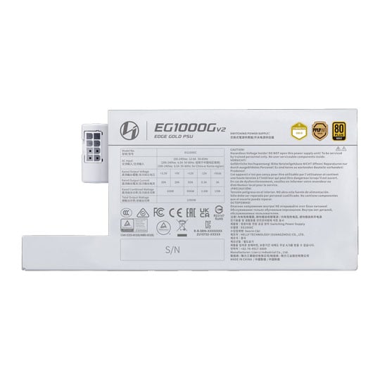 Lian Li EDGE Gold V2 1000W Cybenetics Gold ATX 3.1 White Power Supply with EDGE Hub V2 Controller : image 3