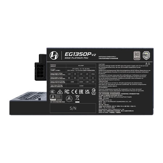 Lian Li EDGE Platinum V2 1350W Cybenetics Platinum ATX 3.1 Black Power Supply with EDGE Hub ADV : image 3