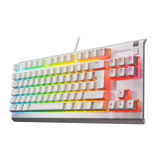 Steelseries Apex 3 Wired White Whisper-Quiet Switch UK Tenkeyless RGB Mechanical Gaming Keyboard : image 1