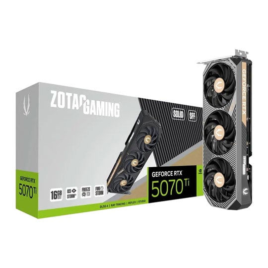Refurbished ZOTAC NVIDIA GeForce RTX 5070 Ti SOLID SFF 16GB Blackwell Graphics Card : image 1