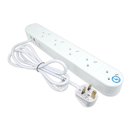 Tower 2 Metre 10 Socket Mains Extension Lead with Standing Mount : image 2