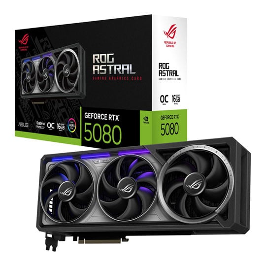 Refurbished ASUS ROG ASTRAL NVIDIA GeForce RTX 5080 16GB GAMING OC Blackwell Graphics Card