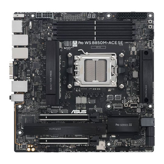 ASUS Pro WS B850M-ACE SE AM5 DDR5 PCIe 5.0 Micro-ATX Server Motherboard : image 2