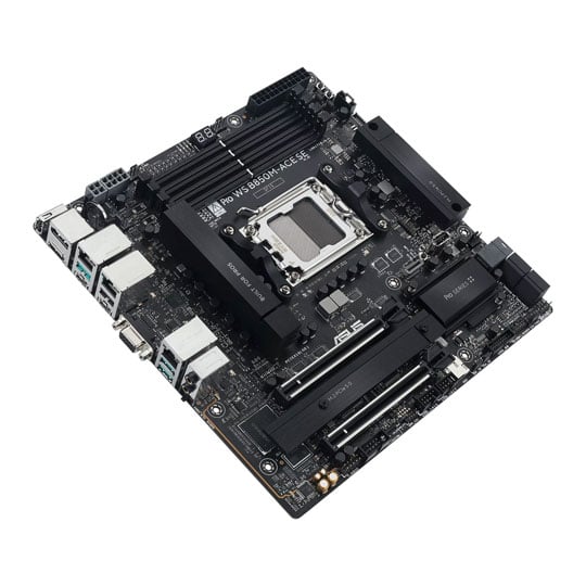 ASUS Pro WS B850M-ACE SE AM5 DDR5 PCIe 5.0 Micro-ATX Server Motherboard : image 3