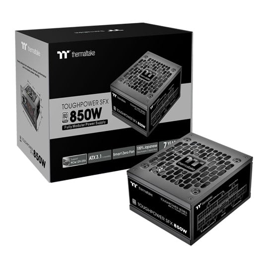Thermaltake Toughpower SFX 850 Watt PCIE 5.1 Fully Modular 80+ PLATINUM SFX PSU/Power Supply : image 1