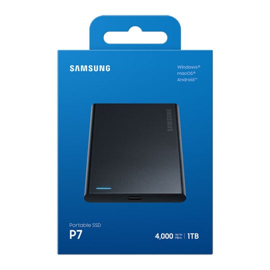 Samsung P7 1TB USB4 Black Portable External SSD : image 1