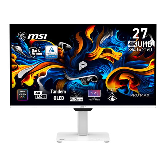 MSI PRO MAX 271UPXW12G 27" 4K 120Hz AMD FreeSync Premium Pro HDR400 QD-OLED Gaming Monitor : image 1