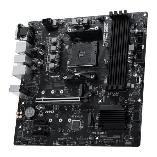 MSI PRO B550M-P AM4 DDR4 PCIe 4.0 Micro-ATX Motherboard : image 3