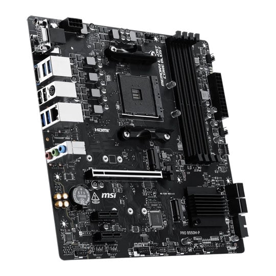 MSI PRO B550M-P AM4 DDR4 PCIe 4.0 Micro-ATX Motherboard : image 4