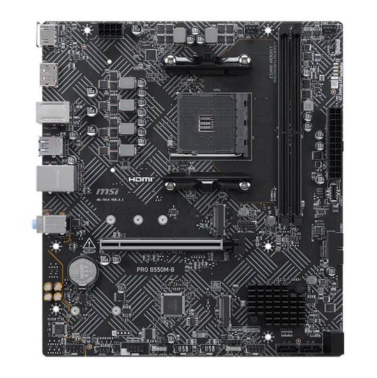 MSI PRO B550M-B AM4 DDR4 PCIe 4.0 Micro-ATX Motherboard : image 2