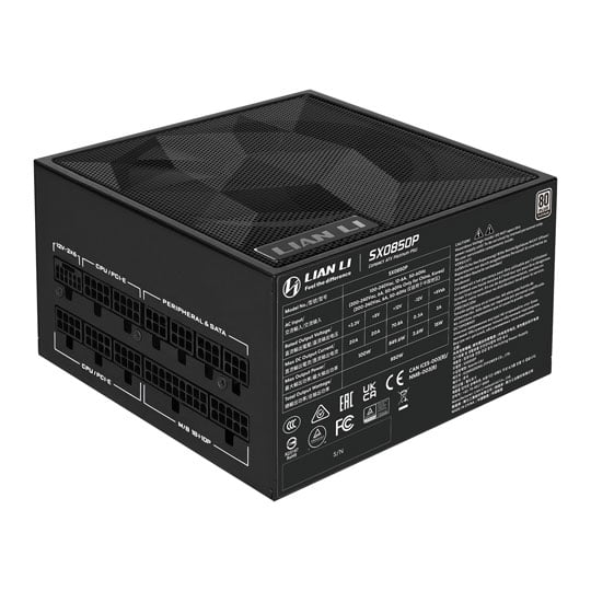 Lian Li SX Platinum 850W Fully Modular 80+ Platinum ATX 3.1 Black PSU / Power Supply : image 3