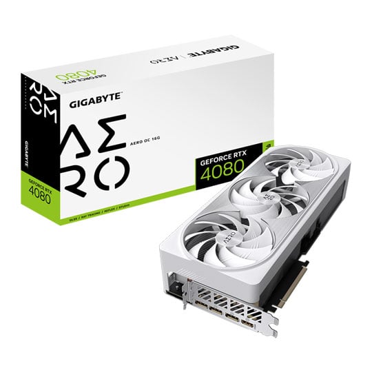 Gigabyte NVIDIA GeForce RTX 4080 16GB AERO OC Ada Lovelace Graphics Card : image 1