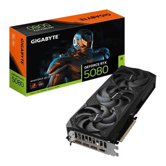 Gigabyte NVIDIA GeForce RTX 5080 WINDFORCE OC V2 SFF 16GB Blackwell Graphics Card : image 1
