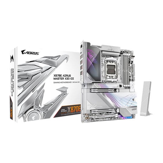 Gigabyte AMD X870E AORUS MASTER X3D ICE AM5 DDR5 PCIE 5.0 ATX Motherboard : image 1