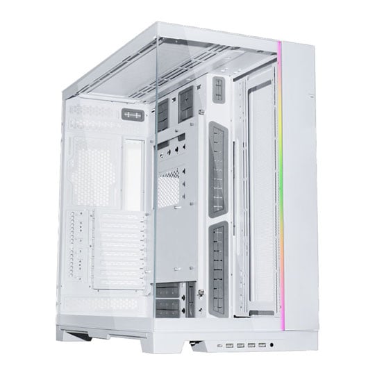 Refurbished Lian Li O11 Dynamic EVO XL, White Full Tower Tempered Glass Dual Chamber PC Gaming Case : image 1