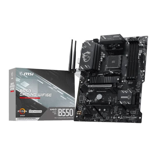 MSI B550 GAMING WIFI6E AM4 DDR4 PCIe 4.0 ATX Motherboard : image 1