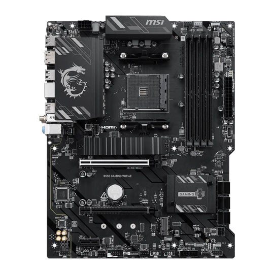 MSI B550 GAMING WIFI6E AM4 DDR4 PCIe 4.0 ATX Motherboard : image 2