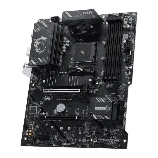 MSI B550 GAMING WIFI6E AM4 DDR4 PCIe 4.0 ATX Motherboard : image 3