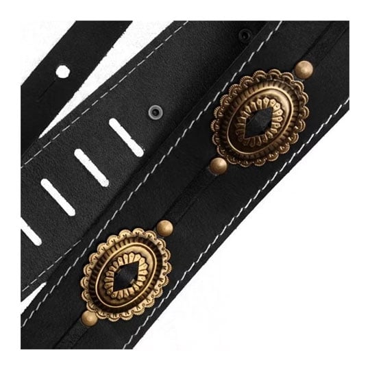Richter Motörhead Concho Black / Old Brass Guitar Strap : image 3
