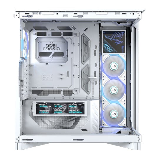 ASUS ROG Cronox ARGB White Full Tower Curved Tempered Glass PC Case : image 2
