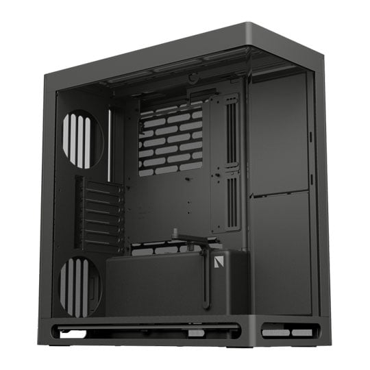HAVN HS 360 Black Dual Chamber Mid Tower Tempered Glass PC Case : image 1