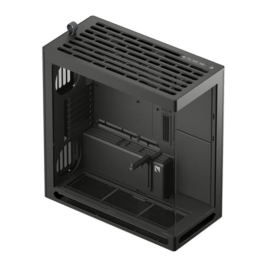 HAVN HS 360 Black Dual Chamber Mid Tower Tempered Glass PC Case : image 2
