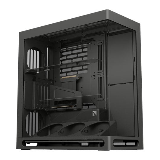 HAVN HS 360 VGPU Black Dual Chamber Mid Tower Tempered Glass PC Case : image 1