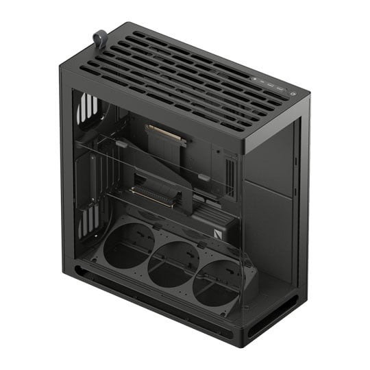 HAVN HS 360 VGPU Black Dual Chamber Mid Tower Tempered Glass PC Case : image 2