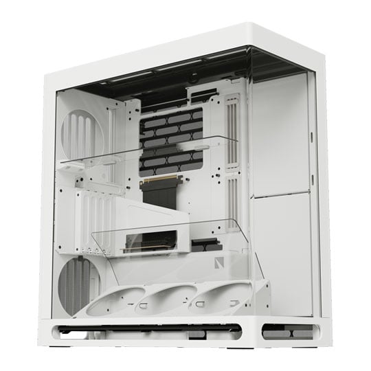 HAVN HS 360 VGPU White Dual Chamber Mid Tower Tempered Glass PC Case : image 1