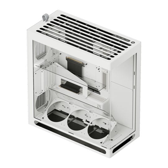 HAVN HS 360 VGPU White Dual Chamber Mid Tower Tempered Glass PC Case : image 2