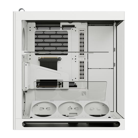 HAVN HS 360 VGPU White Dual Chamber Mid Tower Tempered Glass PC Case : image 3
