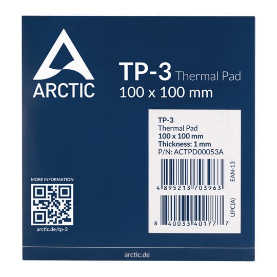 Arctic TP-3 100x100 / 1.0mm Silicon Based Premium Performance Thermal Pad : image 2